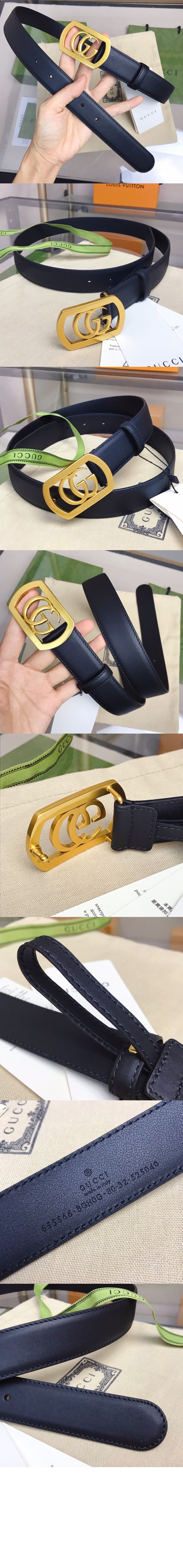 더블 G 스퀘어 버클 벨트 575587 > 구찌