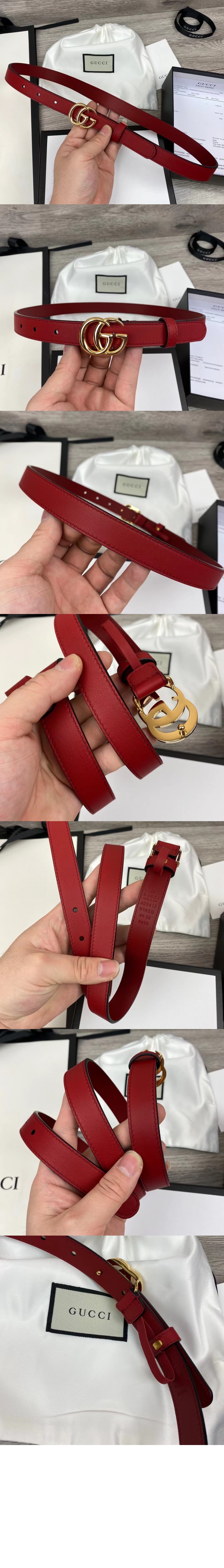 GG 마몽 씬 벨트 409417 > 구찌