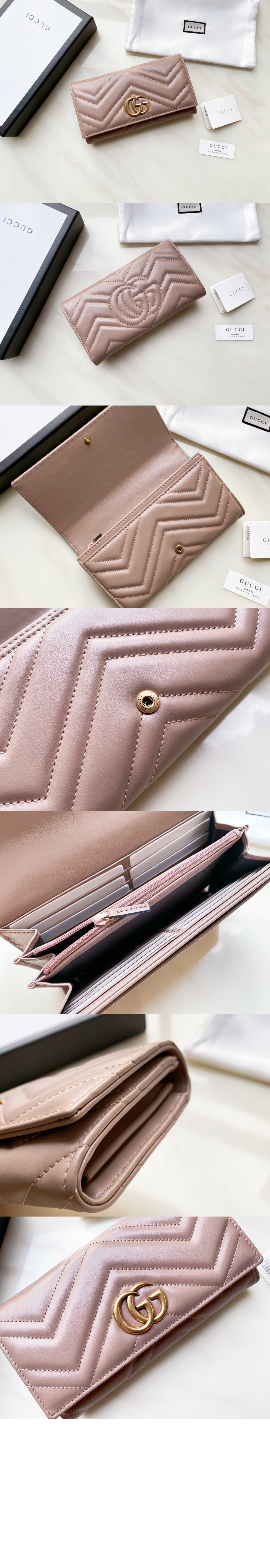 GG 마몽 마틀라세 장지갑 ‎443436 > GG Marmont - GG 마몽