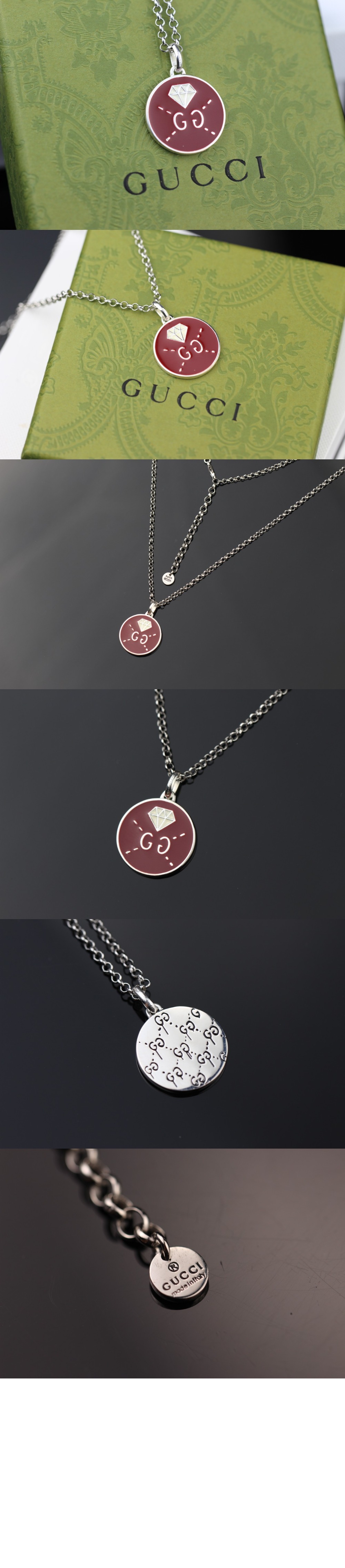 고스트 에나멜 서클 펜던트 목걸이 459358 > Etc - 기타제품