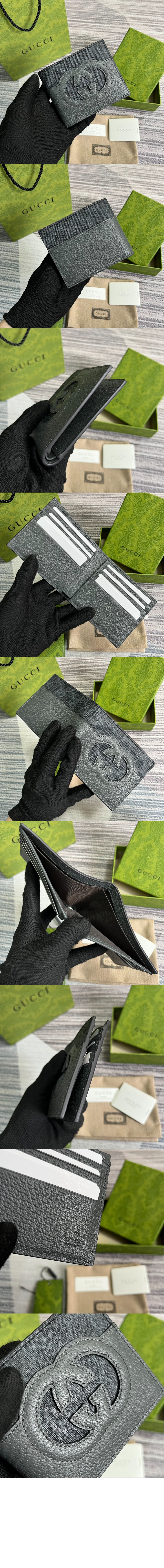 컷아웃 인터로킹 G 반지갑 701420 > Interlocking G - 인터로킹 G