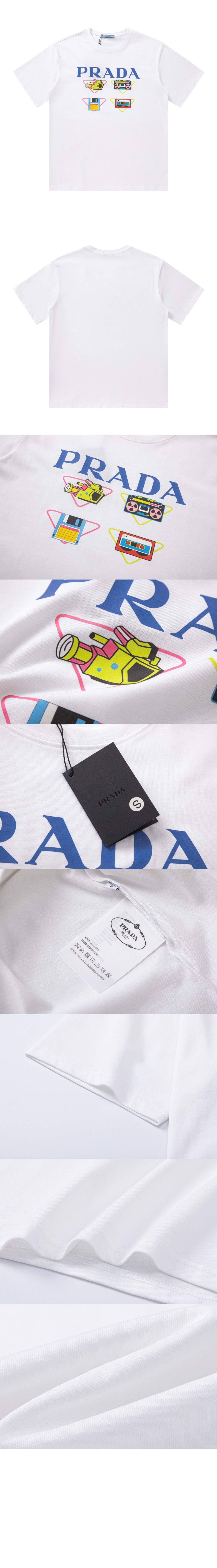 플라워 코튼 톱 > 프라다