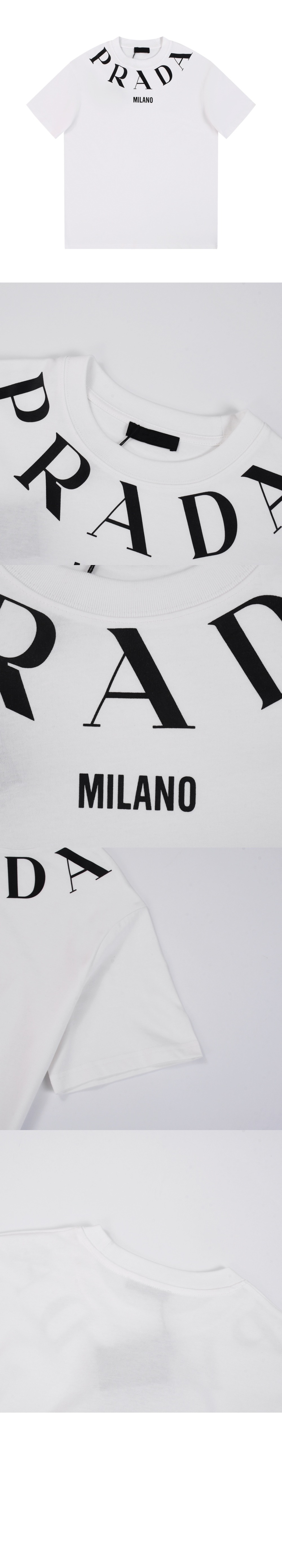 로고 프린트 반팔 > 프라다