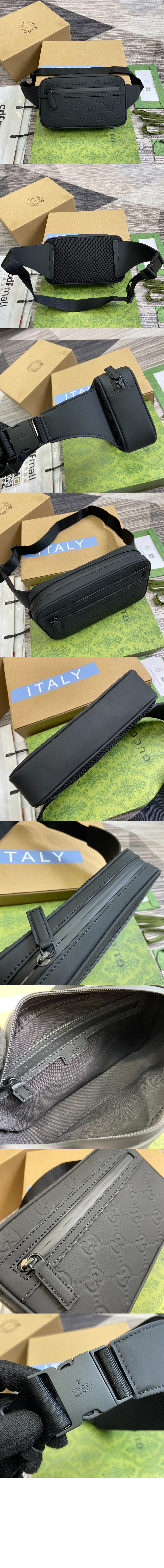 GG 러버 효과 벨트백 771422 > GG Belt Bag - GG 벨트백