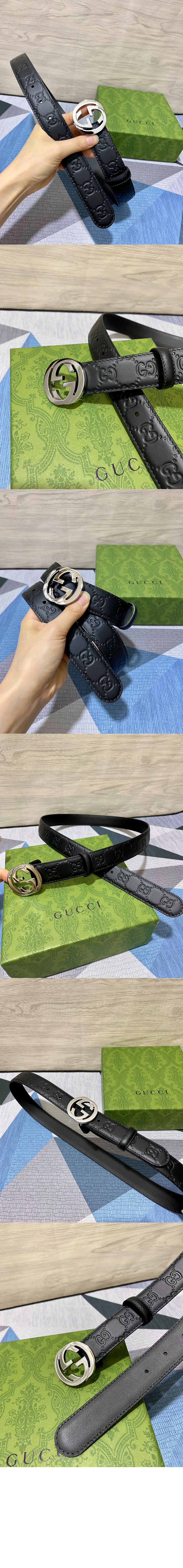 더블 G 버클 벨트 370543 > 구찌