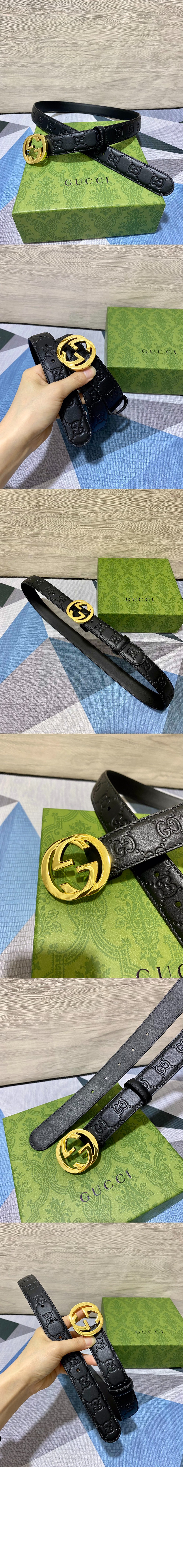 더블 G 버클 벨트 370543 > 구찌