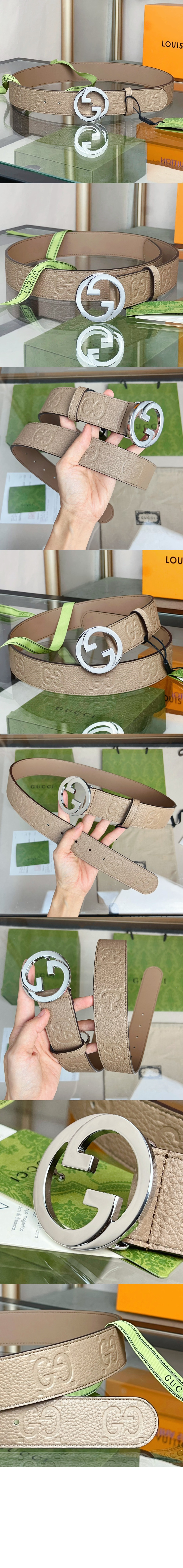 블론디 라인 와이드핏 벨트 703147 > 구찌