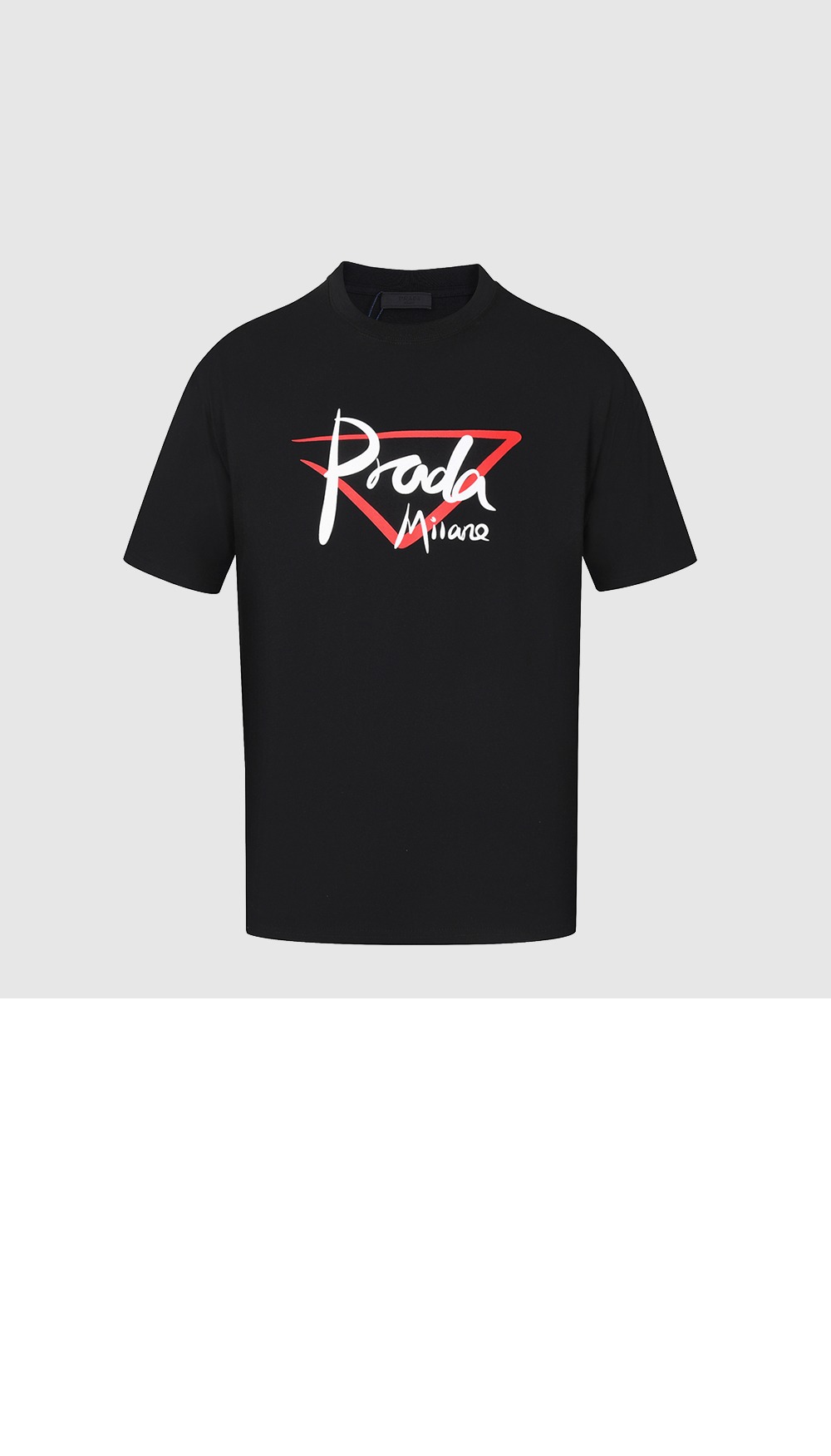 로고 프린트 반팔 > 프라다