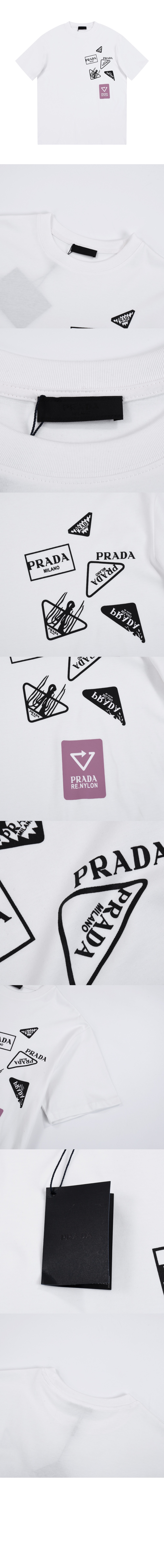 플라워 코튼 톱 > 프라다