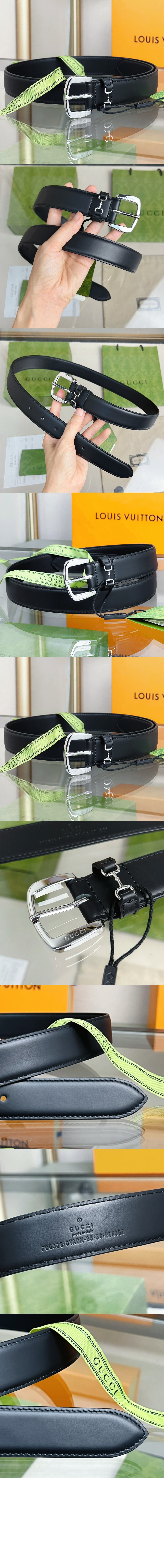 사각 버클 벨트 700338 > 구찌