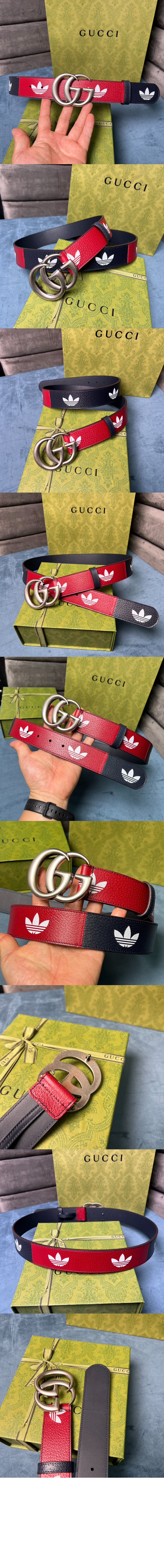 아디다스 x 구찌 트레포일 벨트 406831 > 구찌