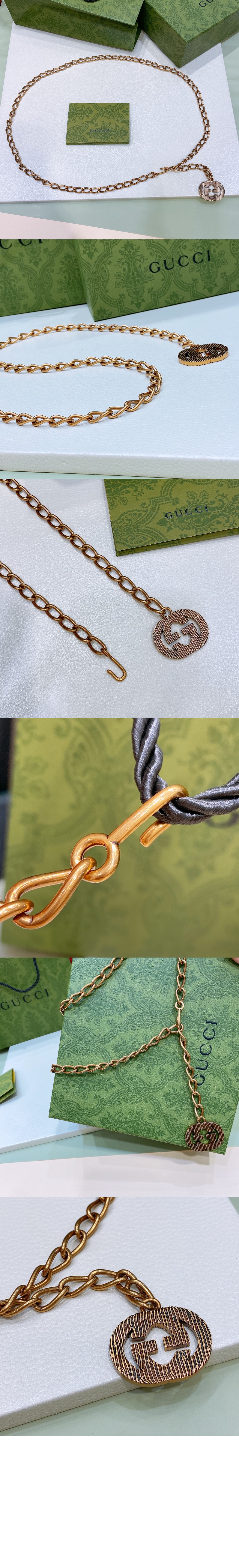 더블 G 체인 벨트 699955 > 구찌