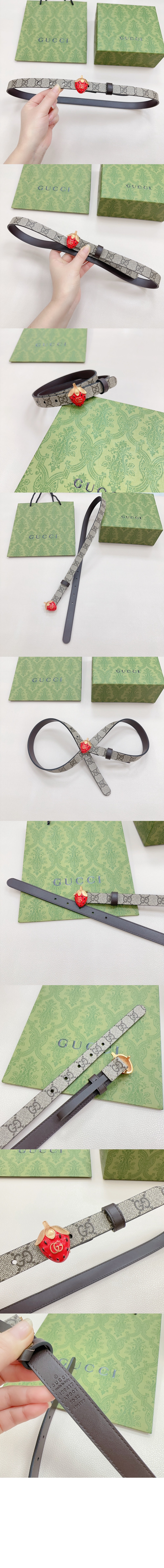 딸기버클 협벨트 725371 > 구찌