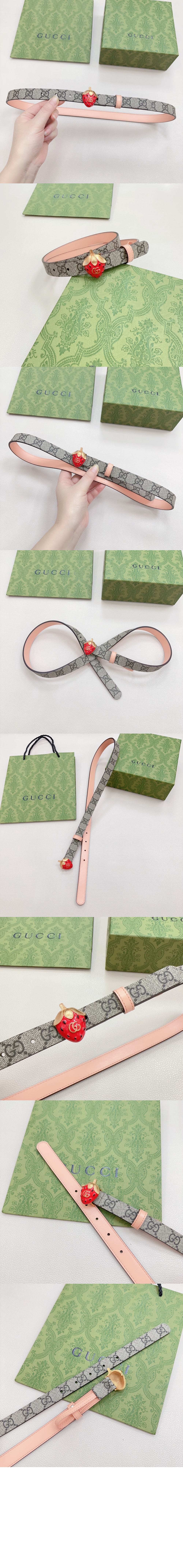 딸기버클 협벨트 725371 > 구찌