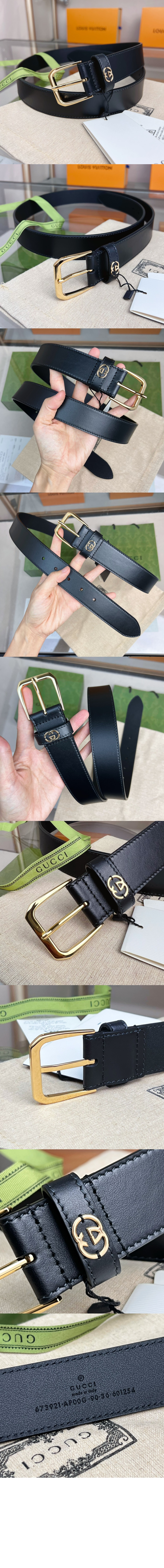 스퀘어 버클 인터로킹 G 벨트 673921 > 구찌