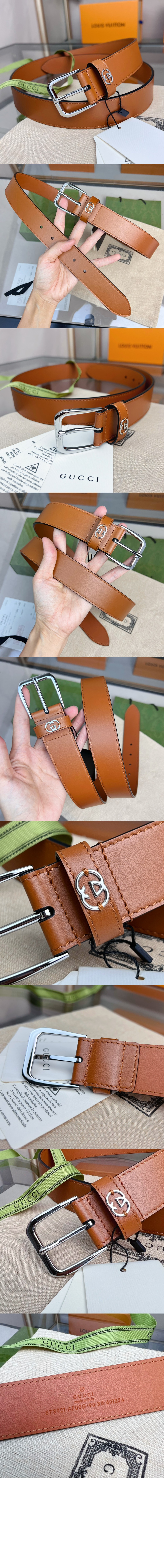 스퀘어 버클 인터로킹 G 벨트 673921 > 구찌