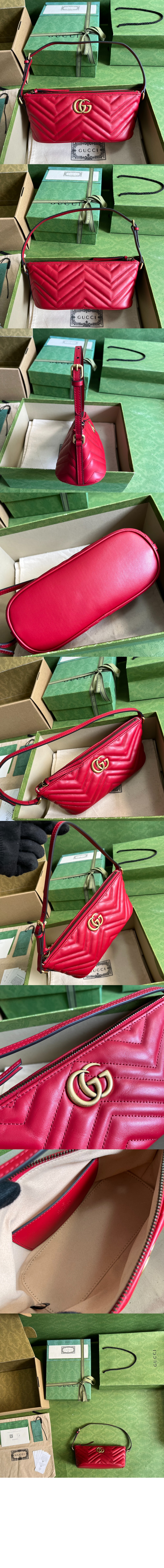 GG 마몽 마틀라세 숄더백 739166 > GG Marmont - GG 마몽