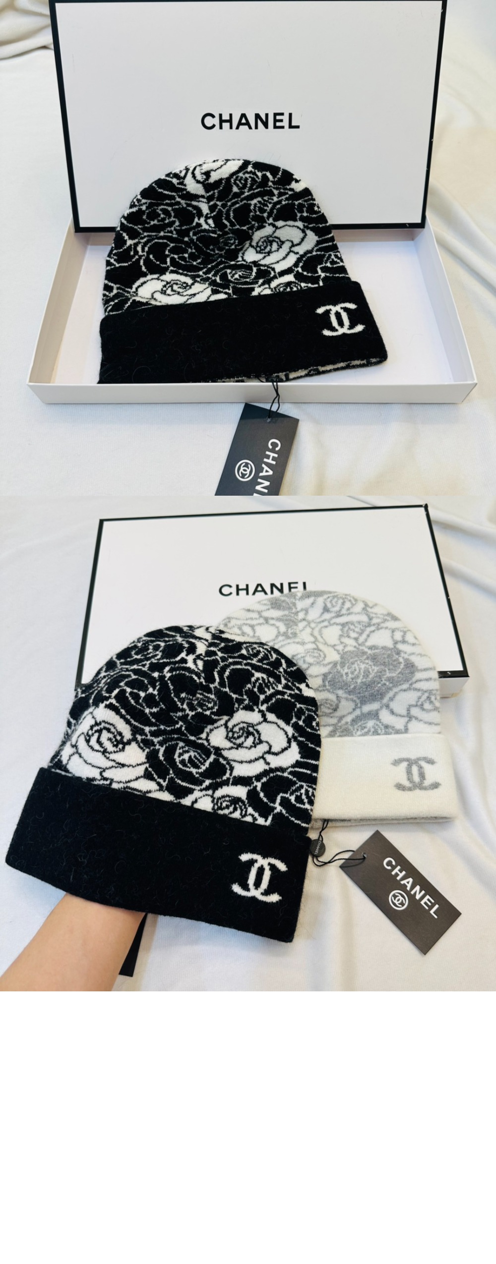 로고 비니 AA9508 > 샤넬