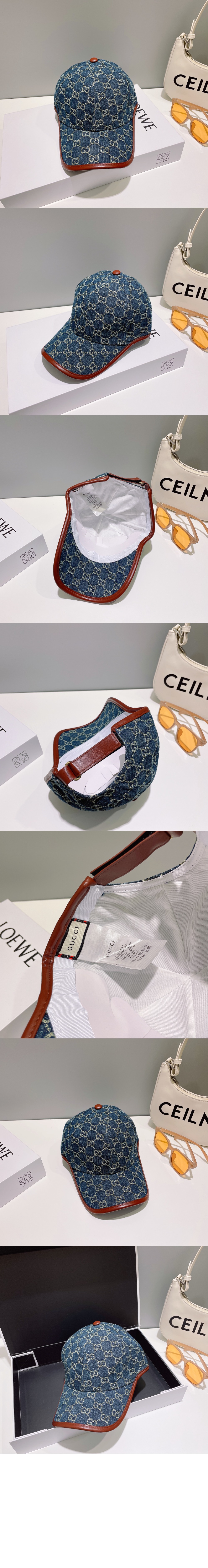 공용 GG 데님 베이스볼 캡 656206 > 구찌