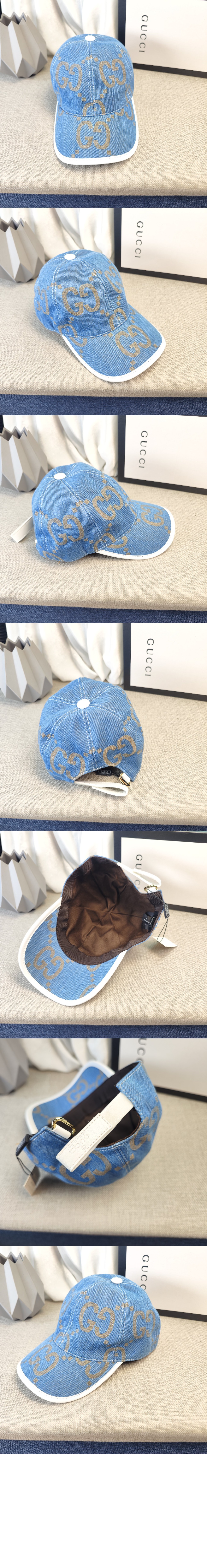 GG 데님 베이스볼 캡 656206 > 구찌