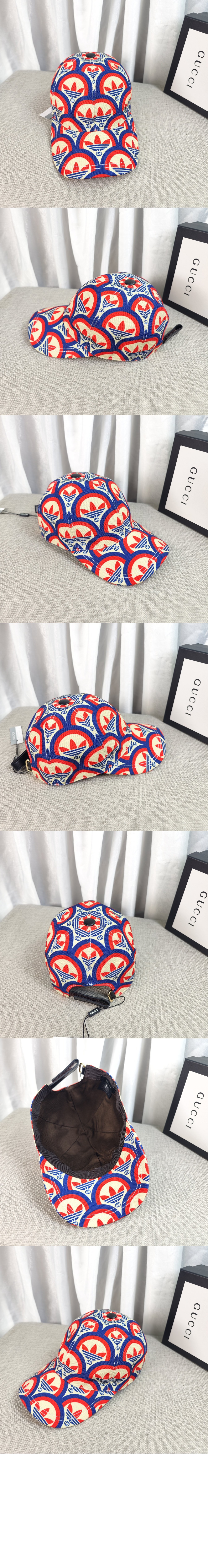 아디다스 x 구찌 트레포일 프린트 베이스볼 캡 696485 > 구찌