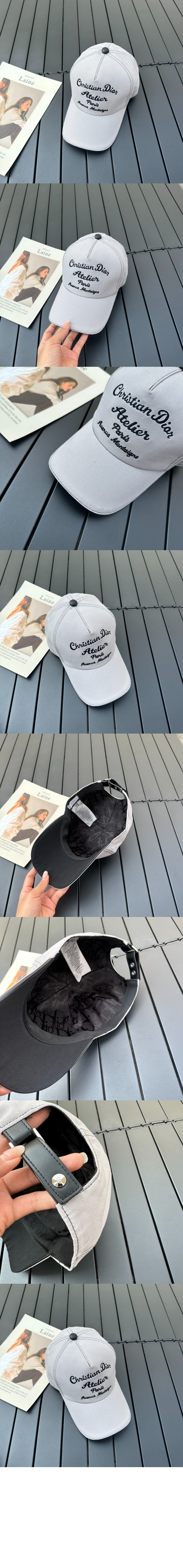 아뜰리에 자수 베이스볼 캡 243C9 > 디올