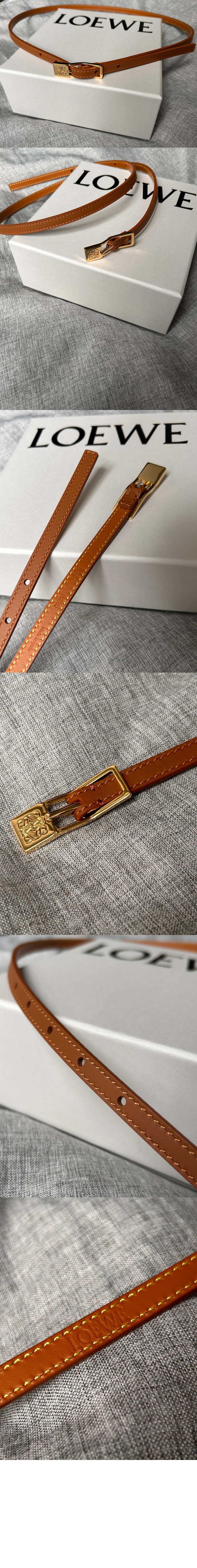 매끄러운 송아지 가죽 벨트 > 로에베