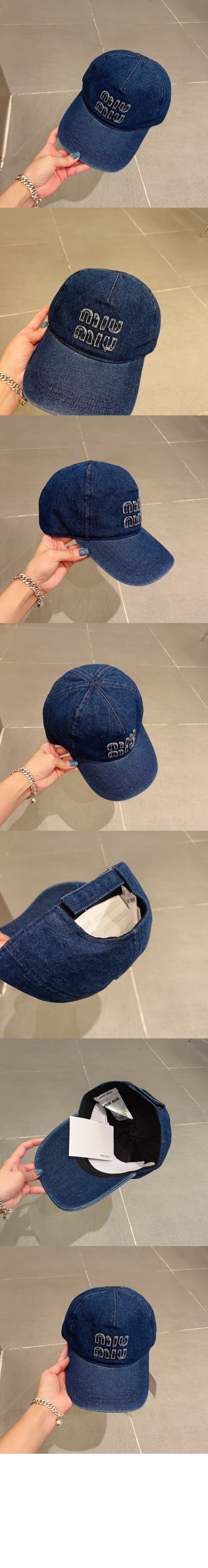 데님 베이스볼 캡 5HC179 > 미우미우