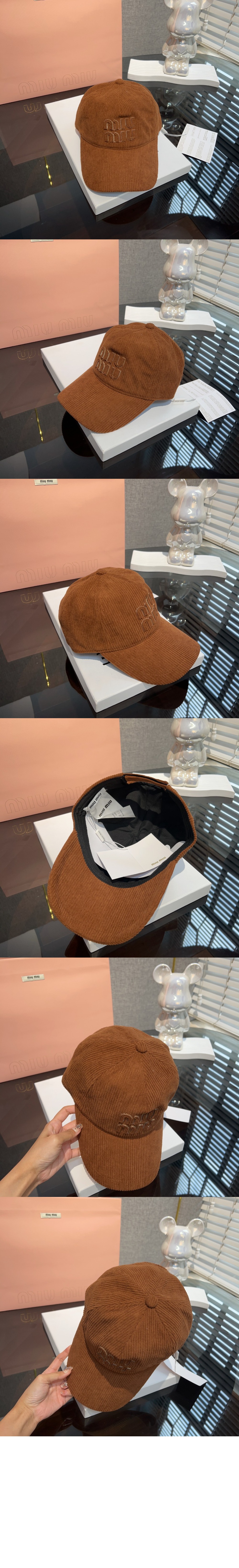 코듀로이 베이스볼 캡 GF9FEB > 미우미우