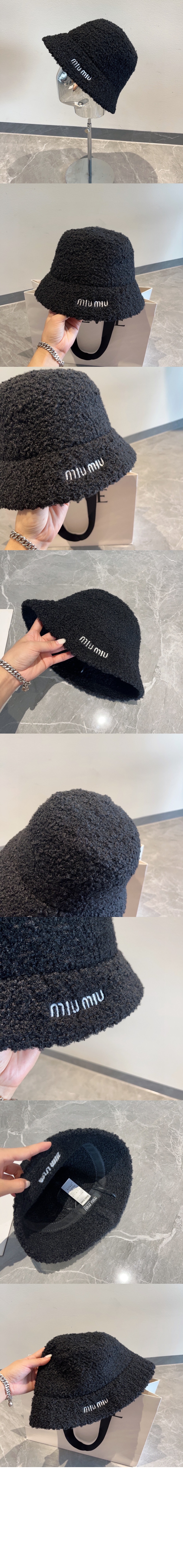 로고 자수 버킷햇 5HC196 > 미우미우