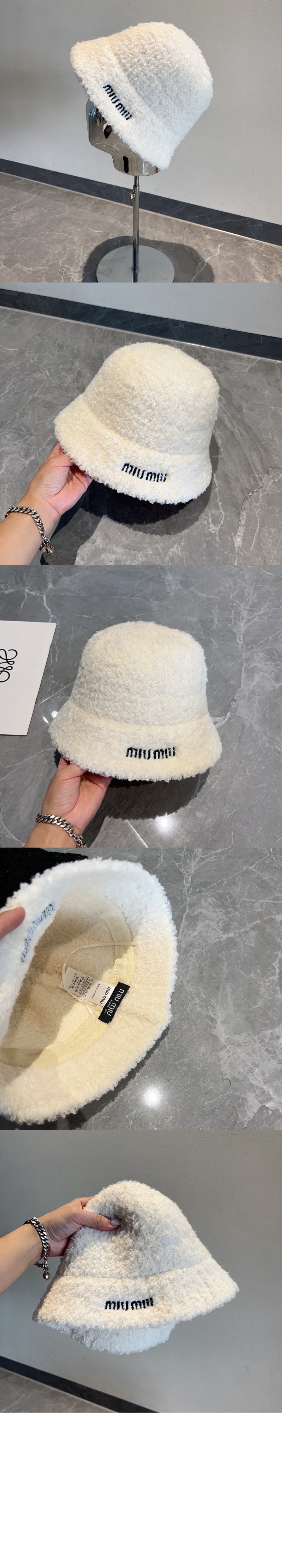 로고 자수 버킷햇 5HC196 > 미우미우