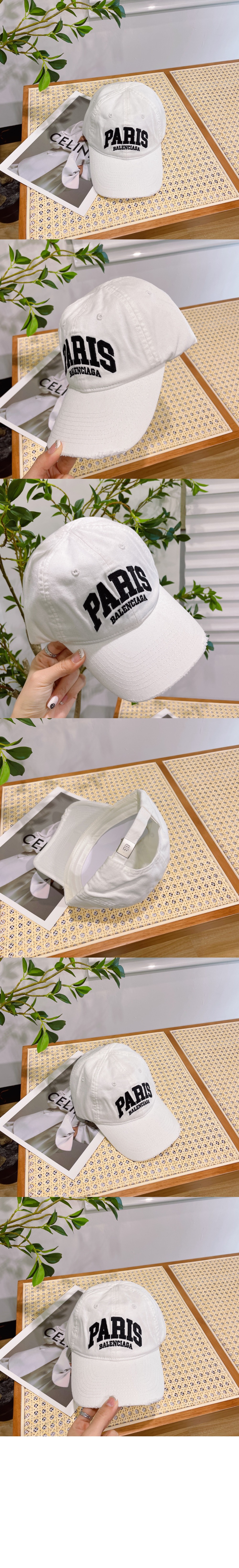 패리스 시티 코튼 베이스볼 캡 680748 > 발렌시아가