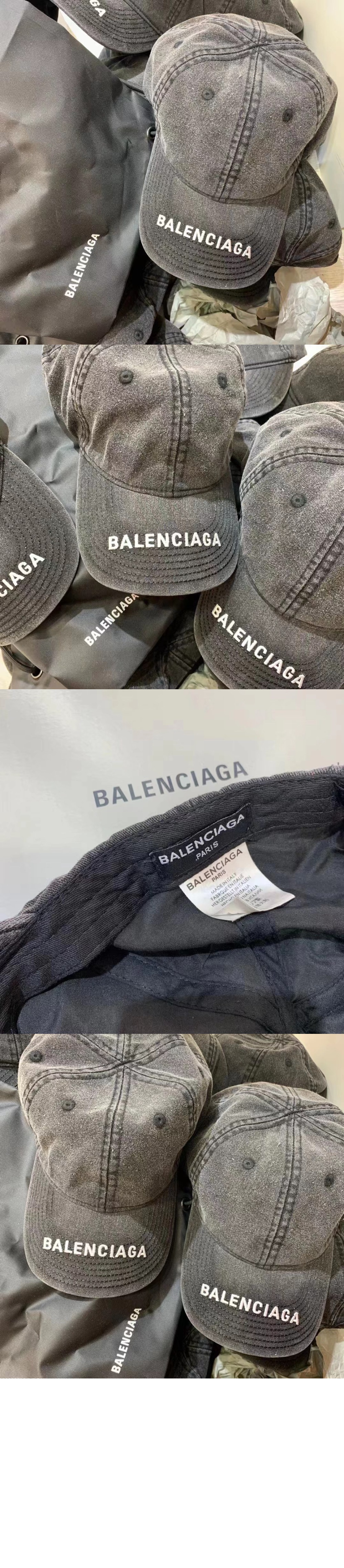 로고 데님 베이스볼 캡 617160 > 발렌시아가