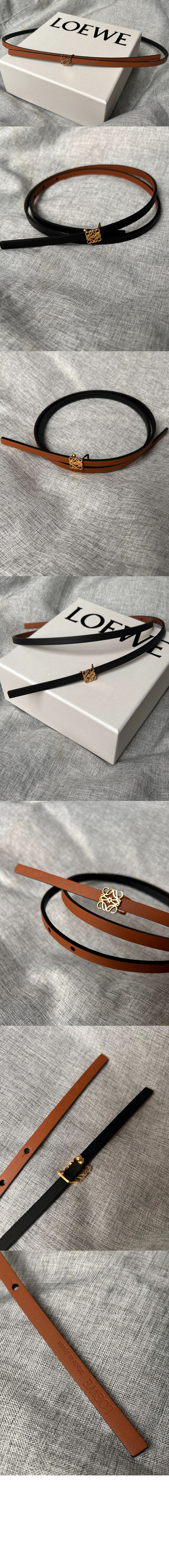 매끄러운 송아지 가죽 벨트 > 로에베