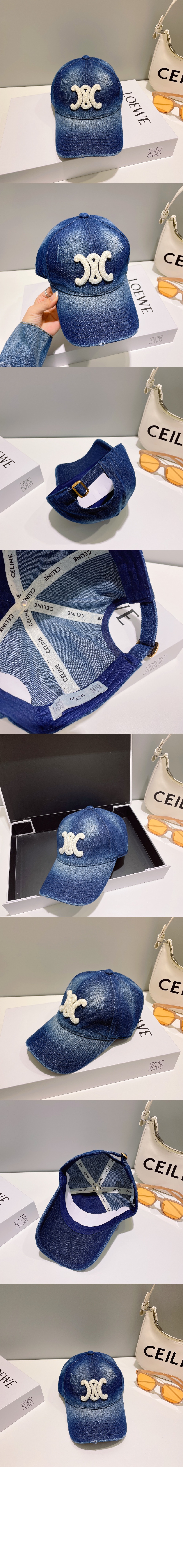 이니셜 데님 베이스볼 캡 2AUY88 > 셀린느