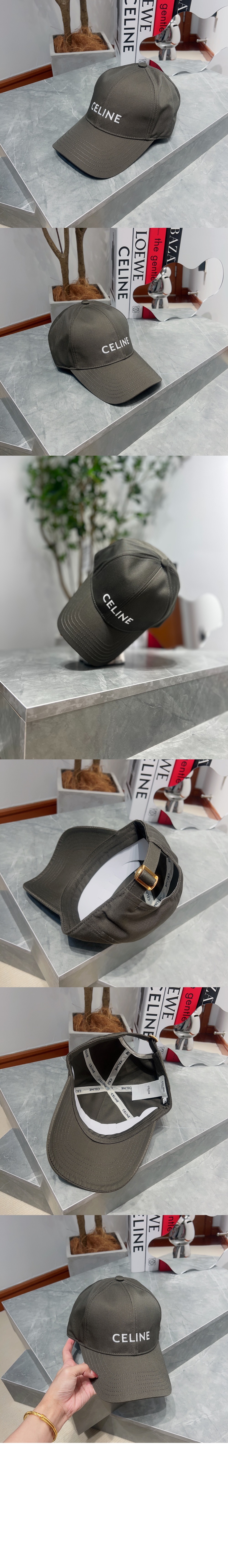 드릴 코튼 베이스볼 캡 2AUA12 > 셀린느