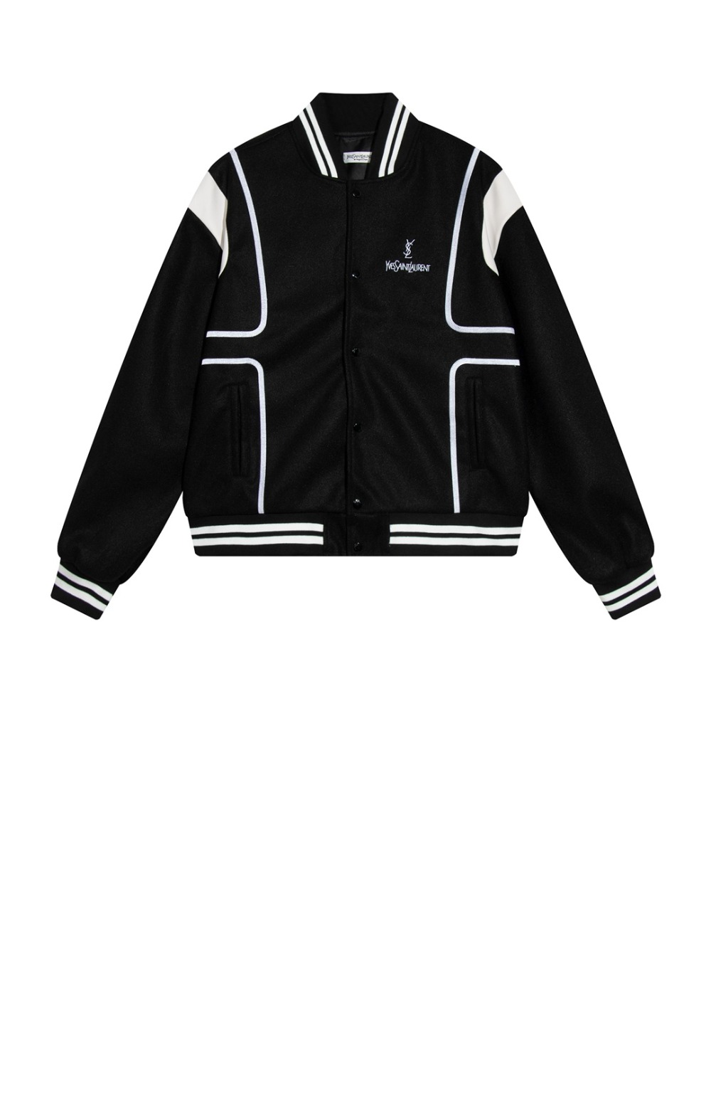 로고 쇼트 코트 > 생로랑