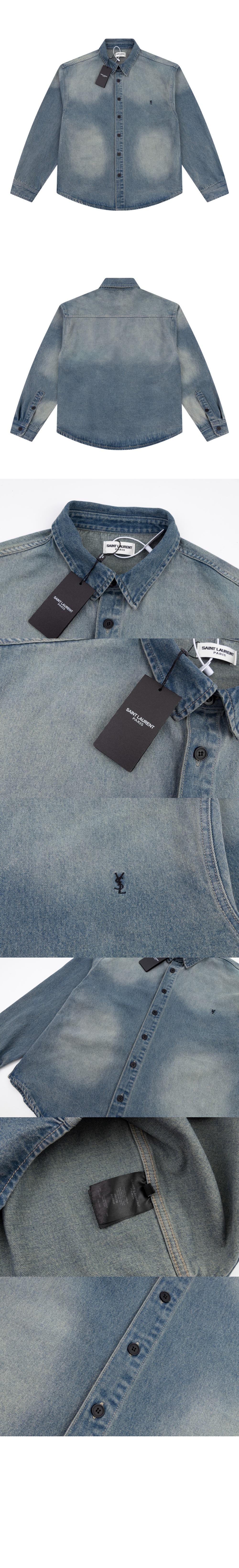 로고 데님 재킷 > 생로랑