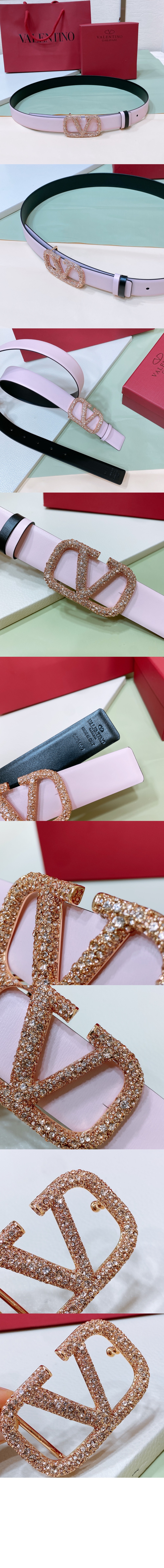 양면 송아지 가죽 벨트 > 발렌티노