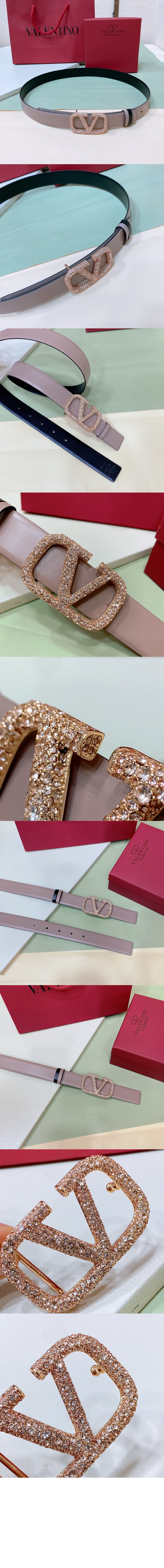 양면 송아지 가죽 벨트 > 발렌티노