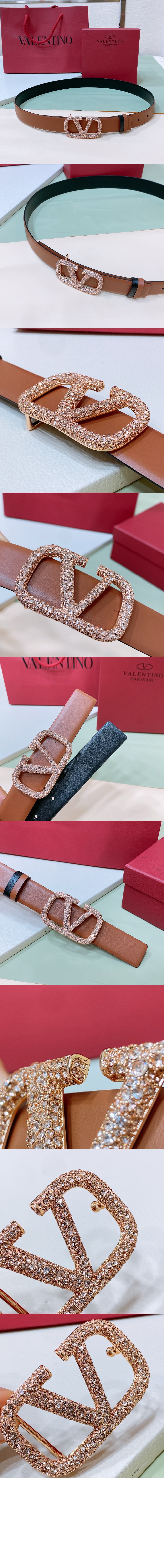 양면 송아지 가죽 벨트 > 발렌티노