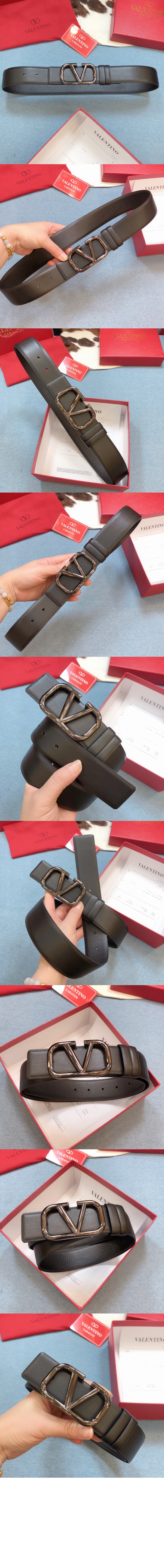 양면 송아지 가죽 벨트 > 발렌티노