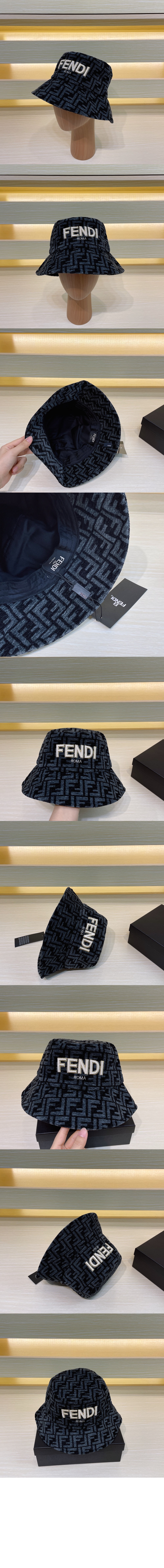 로고 자수 버킷햇 FXQ733 > 펜디