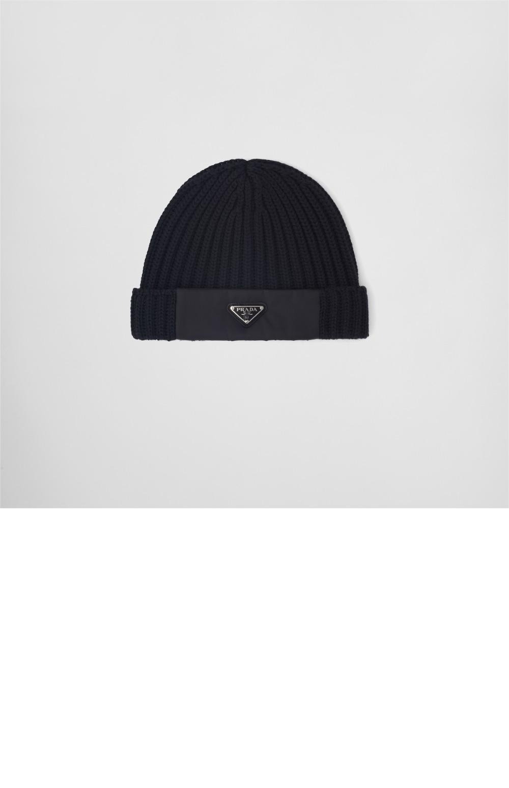 리나일론 개버딘 및 울 비니 UMD446 > 프라다