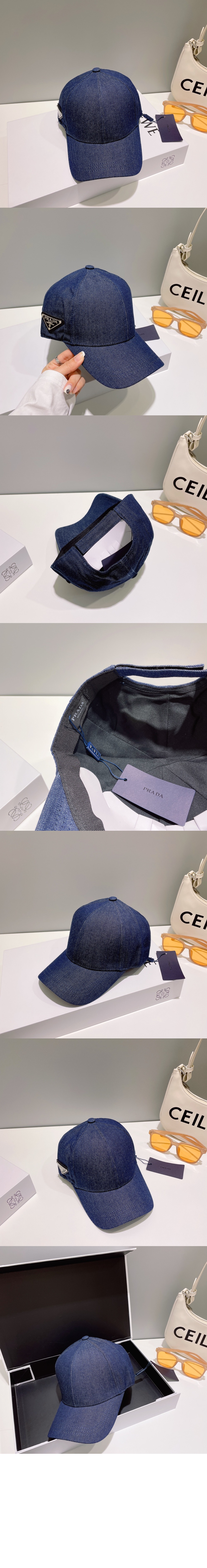데님 베이스볼 캡 1HC274 > 프라다