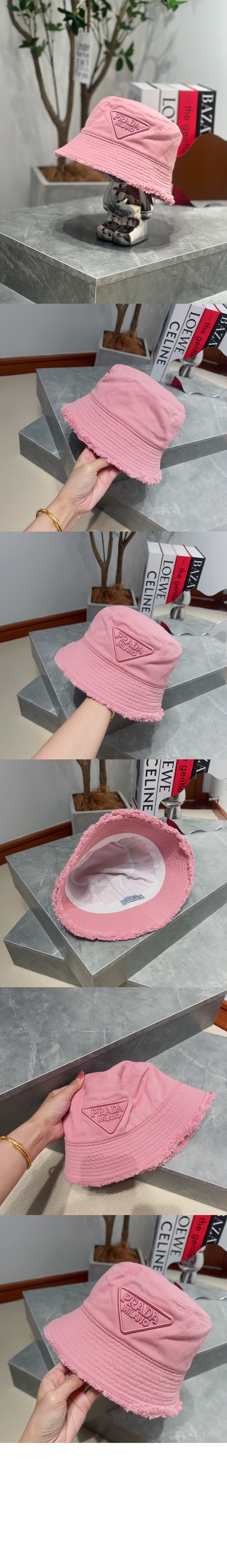 드릴 버킷햇 1HC137 > 프라다