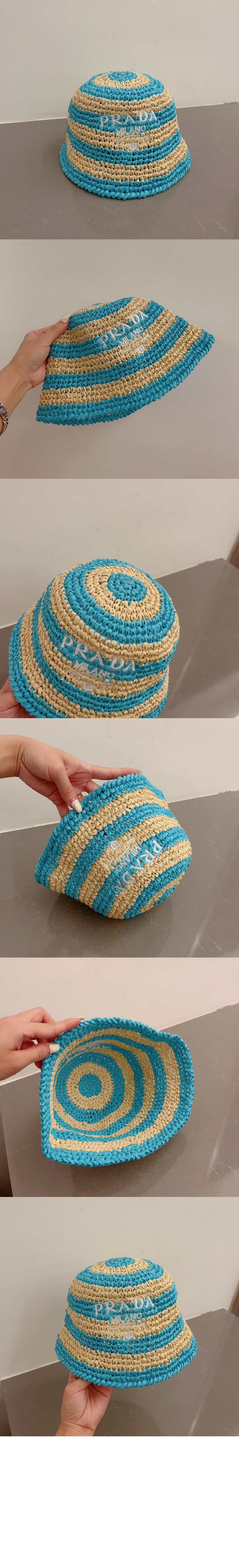 크로셰 버킷햇 1HC137 > 프라다