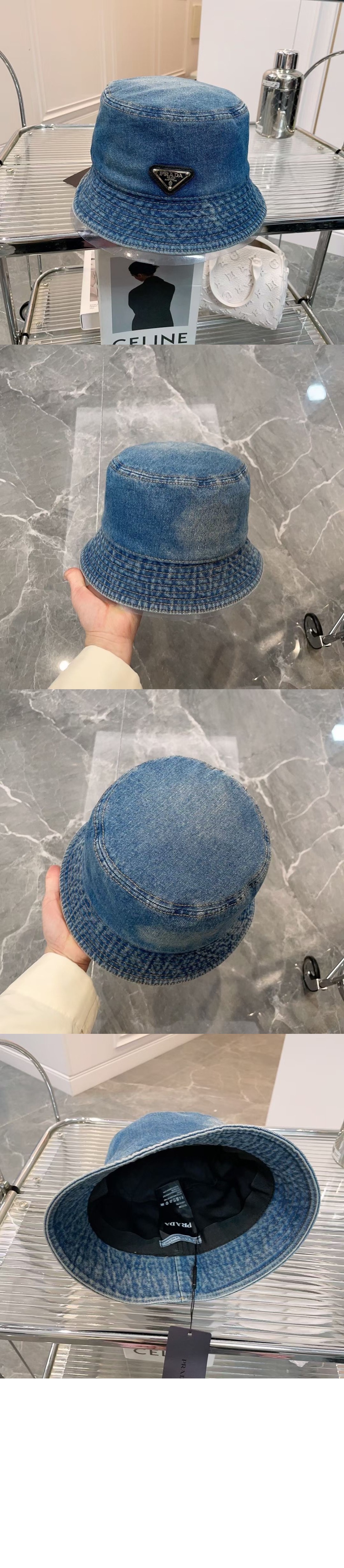 데님 버킷햇 1HC137 > 프라다