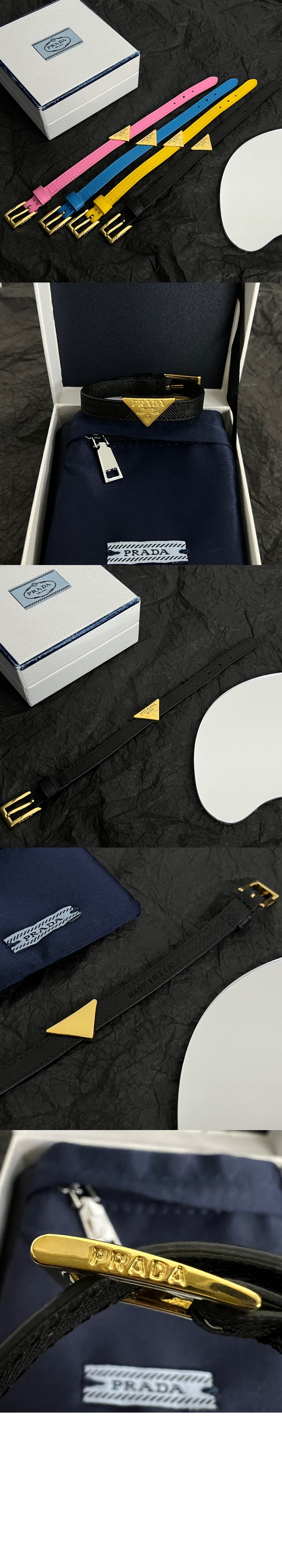 사피아노 가죽 브레이슬릿 1IB341 > 프라다