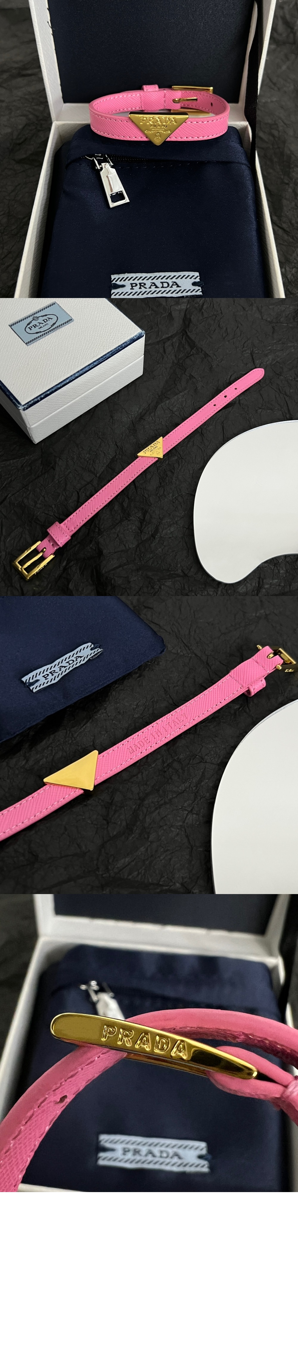 사피아노 가죽 브레이슬릿 1IB341 > 프라다